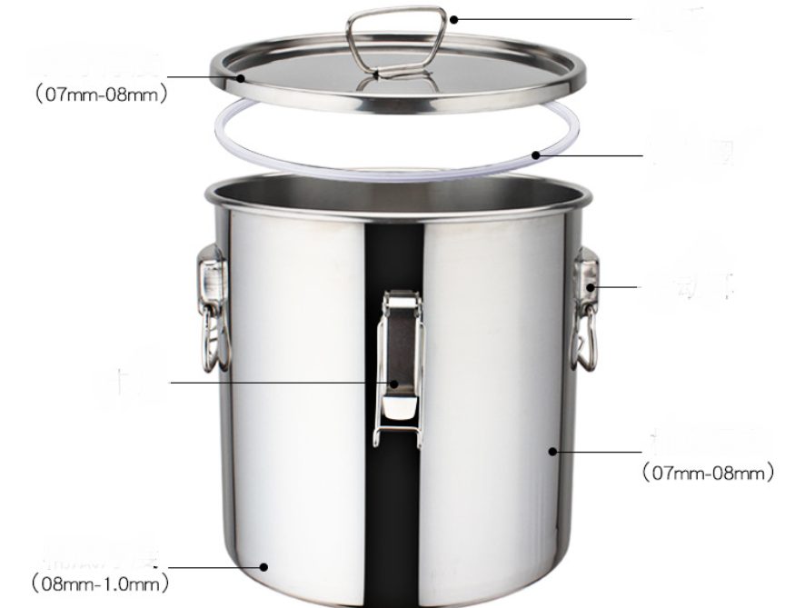 Stock Pot Stainless Steel With Clamps 30 ltr