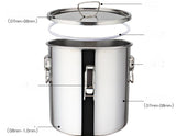 Stock Pot Stainless Steel With Clamps 30 ltr